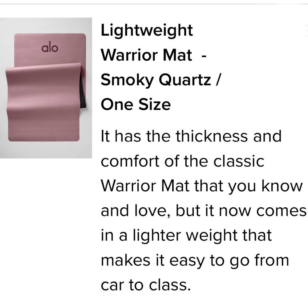 ALO Yoga Lightweight Warrior Mat - Smoky Quartz